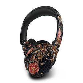 MightySkins Carbon Fiber Skin Compatible with Bose QuietComfort 45 Headphones Stitch Dragons | Protective, Durable Textured Carbon Fiber Finish | Easy to Apply | Made in The USA