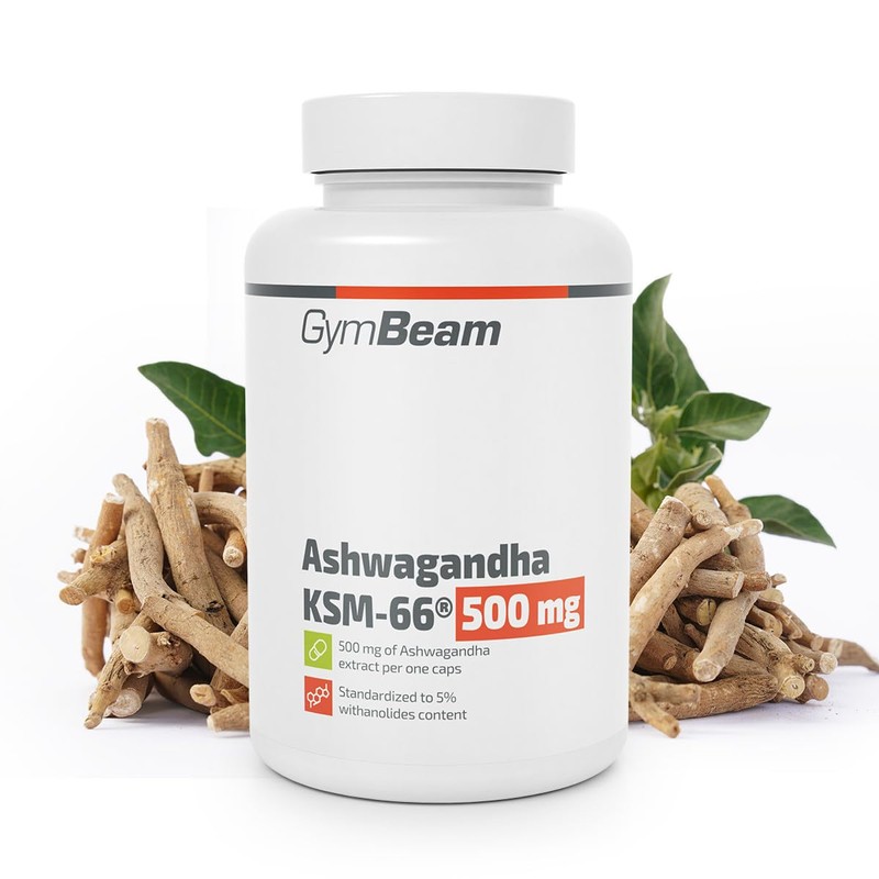 GymBeam Ashwagandha KSM-66 Capsules - Effective Plant Extract, Indian Ginseng,