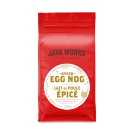 Java Works Coffee - Spiced Egg Nog Flavoured Coffee, 340 Grams