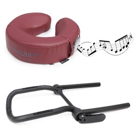 MASTER MASSAGE Universal MusicMaster Crescent Round Face Cushion and Universal Simplicity Adjustable Massage Table Face Cradle Set - Massage Table/Massage Chair Headrest Platform Set (Burgundy)