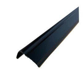 Mr Metal Aluminum 92" Black RV Filon Trim Cover Aluminum Non-Insert Trailer Edge - 1 1/16" x 1/2"