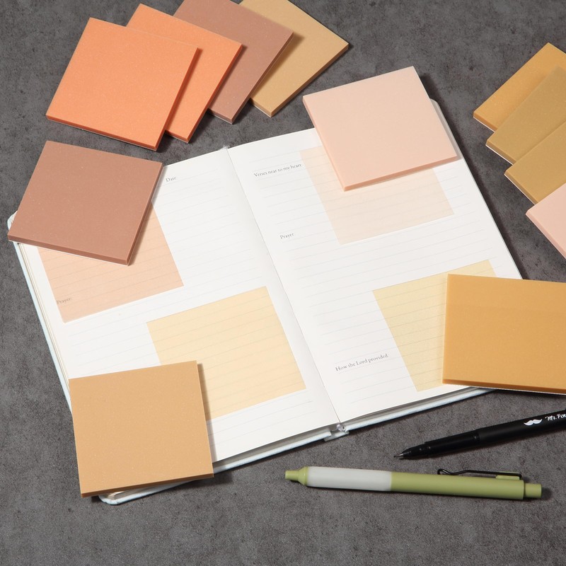 Mr. Pen- Plastic Glitter Sticky Notes, 3”x3”, 12 Pads, 600