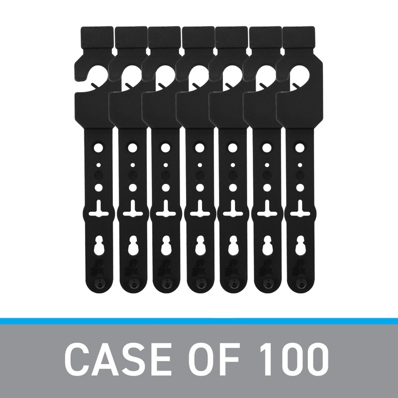 SSWBasics Black Plastic Belt Hangers - Pack of 100