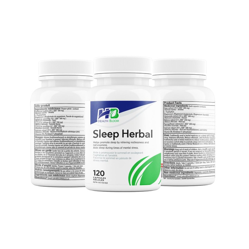Sleep Herbal | 120 Capsules | Health Bloom | Vitamins