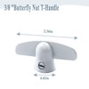 Follde 3/8" Spline Size T-Crank Window Handle Replacement for Pella