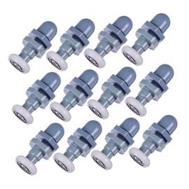 TEHAUX 12pcs Shower Door Rollers Replacement Smooth Low Noise Pulleys for Bathroom Glass Sliding Doors Diameter