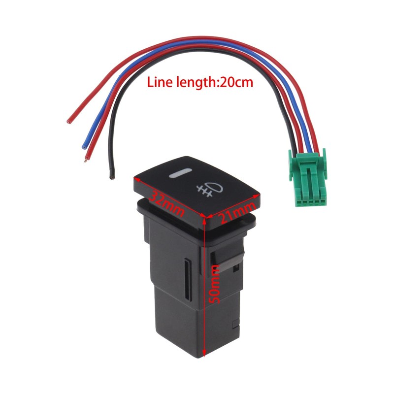 OTOTEC 2PCS Car Front Fog Light Switch Wiring 4-pin LED
