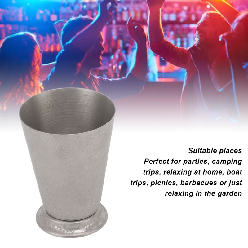 Stainless Steel Mixing Glass Shaker Floral Engraving Pattern Metal Drink