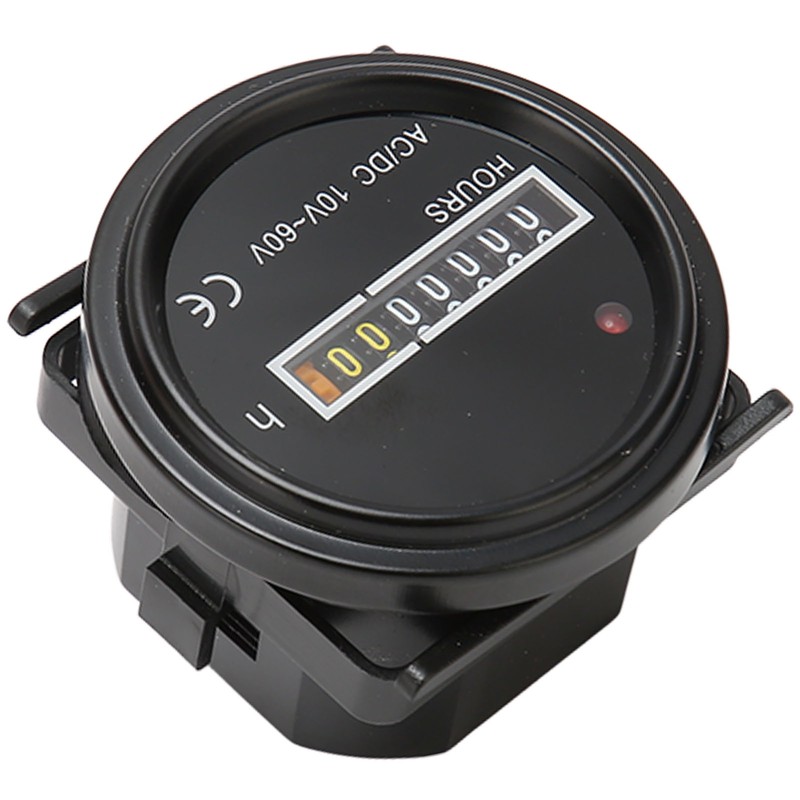 Boat Hour Meter 2.4in Diameter Maximum 99999.99H High Accuracy Mechanical