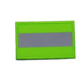 JFFCESTORE 2PC Reflective Tactical Patches Hook Fastener Safety Patch Firefighter Rescue Police EMT EMS Hi Vis Patch （Green）