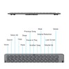 Foldable Bluetooth Keyboard 2 Fold Wireless Keyboard 3 Channel for
