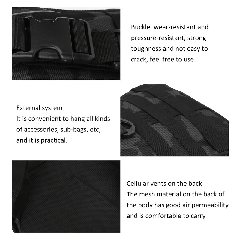 Backpack Knapsack Shoulder Messenger Bag Fishing Mountaineering Outdoor Lure Bagblack