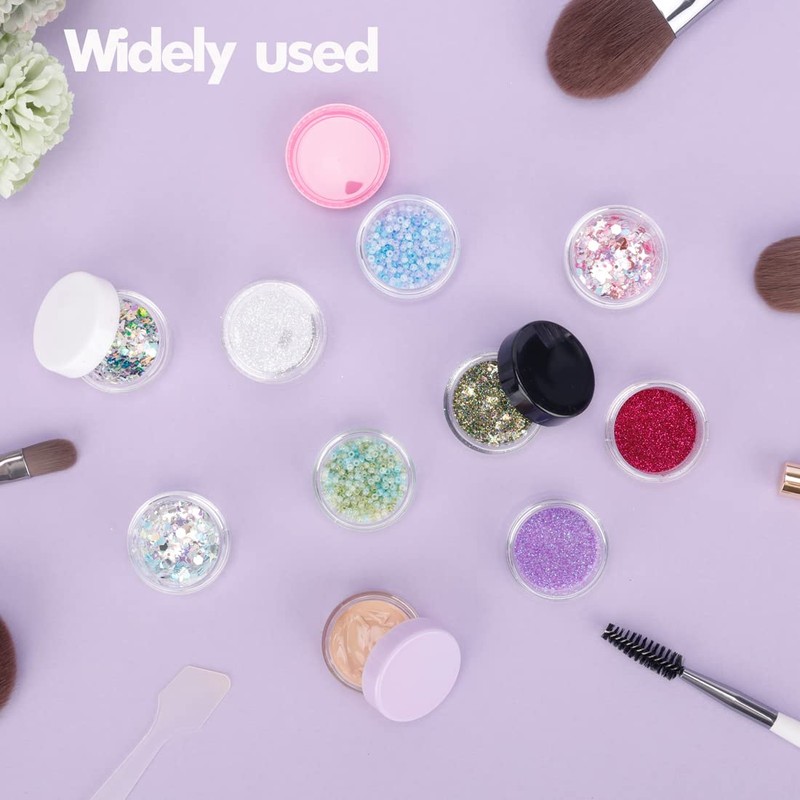 3 Gram Sample Containers With Lids, 50 Count Tiny Jars,