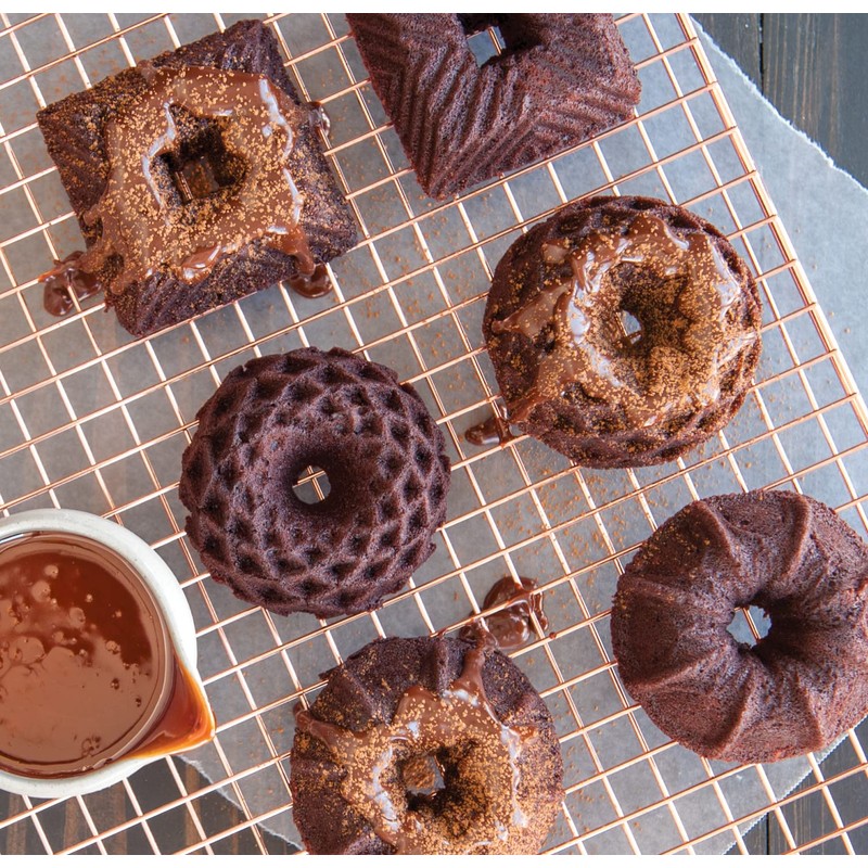 Nordic Ware Geo Bundtlette, 3.5 Cups , Gold