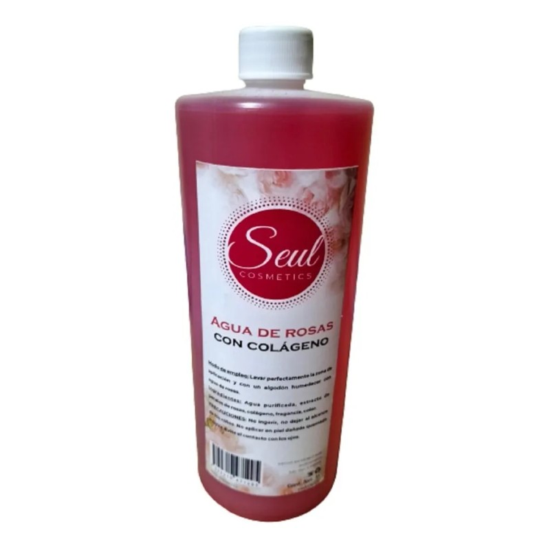 Agua De Rosas Con Colágeno Tónico Facial 2 Litros Todo