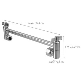 Operitacx Adjustable Shower Head Extender Arm Universal Stainless Steel Shower Pole for Comfortable Rainfall Experience