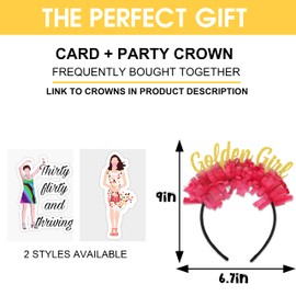 Tiara de fiesta para cumpleaños – Corona de fiesta regalo de cumpleaños para ella, divertido accesorio de papel de color rosa colorido, decoración de fiesta para 21, 25, 30, 50