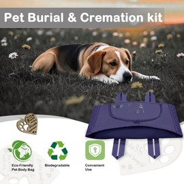 LZHTIME Pet Burial, Eco Friendly Pet Body Bag Suitable for All Kinds of Pets Pet Casket for Burial and Cremation(Blue,L)