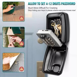 Unbranded  Portable Key Lock Box with Push Button Wall Mounted Spare Key Storage Box