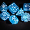 Cusdie 7-Piece Sharp Edges DND Dice Set with Pirate Design