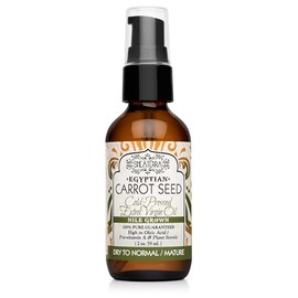 Shea Terra Egyptian Carrot Seed Cold-Pressed Extra Virgin Oil | Nutrient Rich, All Natural & Organic Oil with Anti-Aging Vitamin A, E and Beta-Carotene for Maturing and Damaged Skin Types – 2 oz