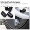8 Pcs Tire Valve Stem Caps,Black Dust Caps for Car