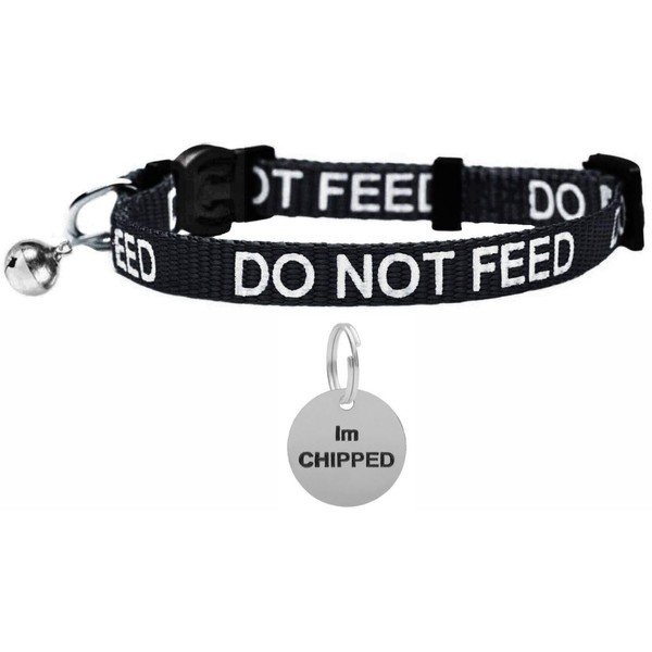 LARRYROO Cat Collar With DO NOT FEED Print - Soft