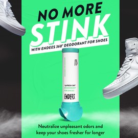 Endees UpFresh 360° Shoe Deodorizer Spray – 2 x 3.38 Fl Oz I Foot Odor Eliminator Shoe Spray for Smelly Shoes, Feet, Sneakers, Boots, and Gym Bags, Stinky Smell Elimination Deodorant, Travel Size