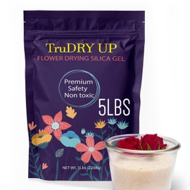 5LBS Silica Gel Flower Drying Crystals (<1mm) - Reusable Crystals Desiccant for Flower Preservation - Easy to Use