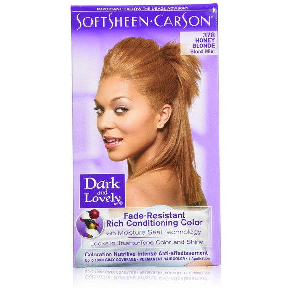 SoftSheen-Carson Long-Lasting True-to-Tone Colour, Permanent, Honey Blonde 378 (Pack of 3)