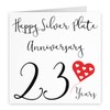 Hunts England - Large 23rd Wedding Anniversary Card - Happy