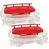 Stentec Window Hummingbird Feeder 2 Pack, Plastic Bird Feeding Tray