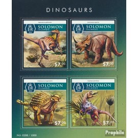 Salomoninseln 3416-3419 Sheetlet (complete. issue.) unmounted mint/never hinged ** MNH 2015 Prehistoric Reptiles (Stamps for collectors) Water animals