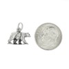 LGU Sterling Silver Oxidized 3D Grizzly Bear Charm