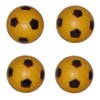 Vebere Set of 4 Black/Yellow Soccer-Look Foosballs 35mm