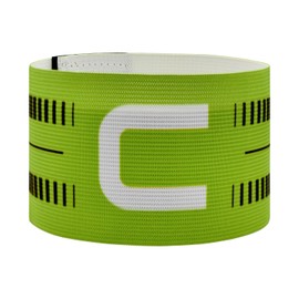 Mezeic Captain Armband, Unisex C Captain Armbands Soccer Adjustable Football Player Captain's Arm Bands Sport Team Training for Youth and Adult - Green