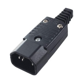 Toptekits IEC C14 Power Cord Connector,IEC 320 C14 Male Plug Rewirable Power Connector 3pin 10A /250V