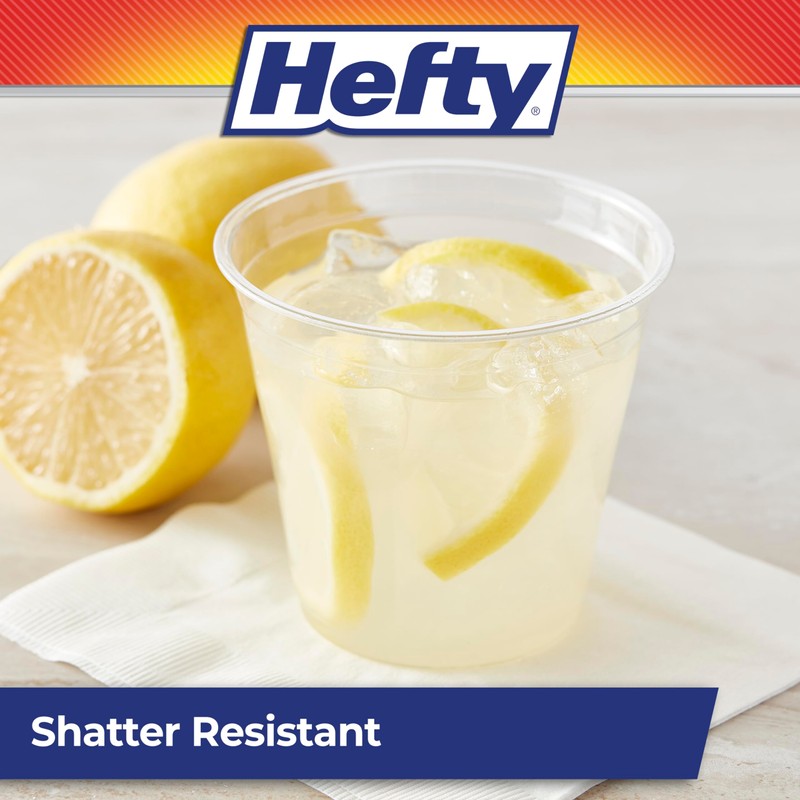 Hefty Party Perfect Clear Plastic Cups, Small Clear Cups for