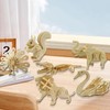 YunBey 3D Wooden Animal Puzzle Set - 8-Piece DIY Craft
