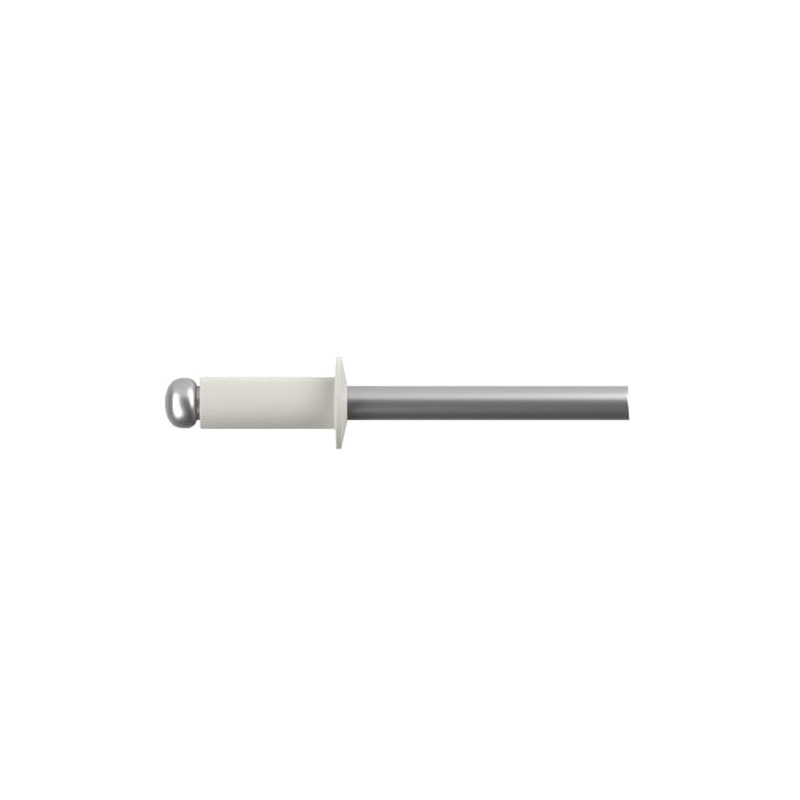 4.8mm x 12mm Grey White Painted Colour Blind Pop Rivet