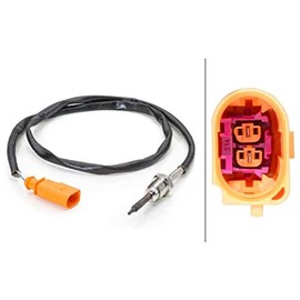 HELLA 6PT 014 494-031 Sensor, exhaust gas temperature - 2-pin connector - Bolted - Cable: 772mm
