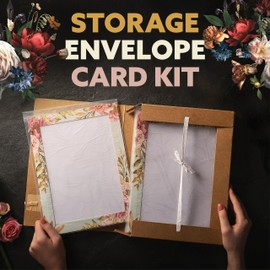 Flower Pressing Storage Kit - Storage Envelopes for Pressed Flowers - Preserve & Protect Dried Flowers - Pack of 10 Window Envelopes and Storage Bags - Arts & Crafts Kits - Flower Pressing Accessories