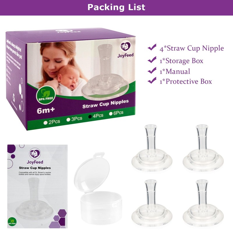 Sippy Straw Nipple for Dr. Brown's Narrow Baby Bottle &