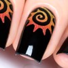 Whats Up Nails - Tribal Sun Vinyl Stencils for Nail