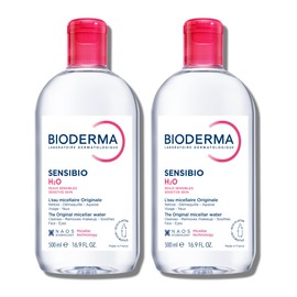 Bioderma - Agua limpiadora micelar calmante Sensibio H2O y solución desmaquillante para piel sensible, rostro y ojos, 16.7 onzas líquidas, paquete de 2 unidades