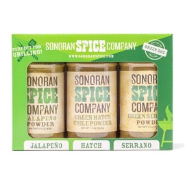 Serrano, Hatch Green Chile, Jalapeno Powder Gift Set 1.5 Oz