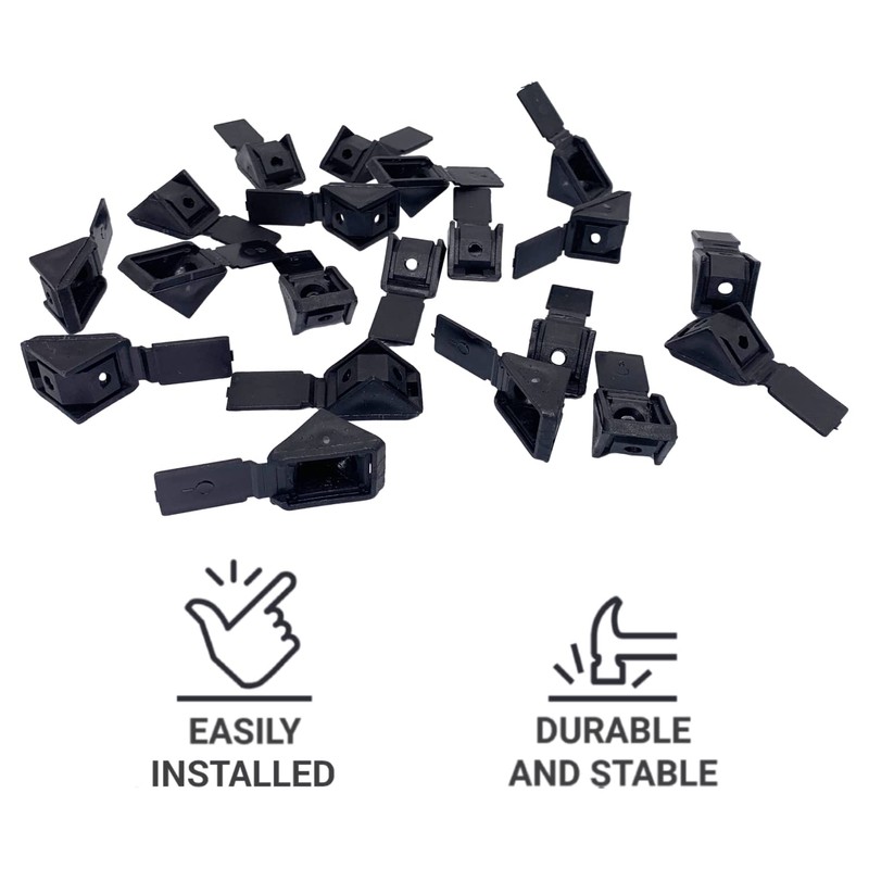 (Pack of 20 pcs) Black Shelf Brackets 20 x 20