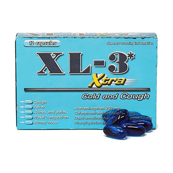 XL-3 Cold And Cough Medicine ,12 Capsules