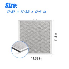 BPQTF S99010317 kitchen range hood charcoal filter,for Broan-NuTone range hood filter Replacements QT2000 WA6500 WA65F S99010317 BPQTF（11-1/4" x 11-7/8"x 3/8") - 2Pack