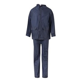 VELILLA Two Piece rain Suit with Hood, Navy Blue, Size XL XXL